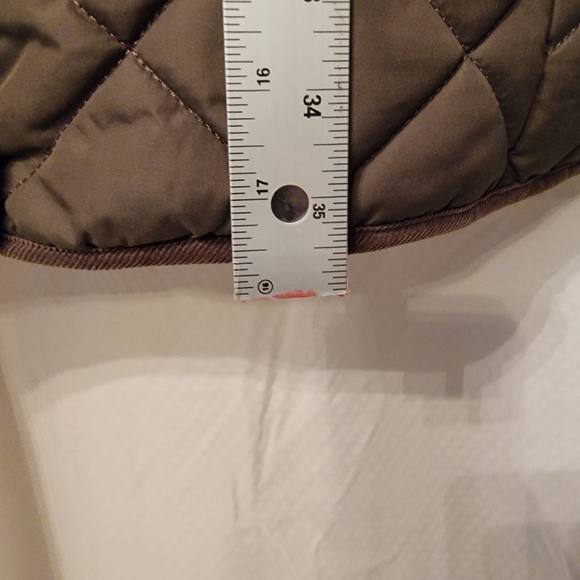 Ralph Lauren Olive Quilted Puffer Coat with Faux Fur - Picture 4 of 5